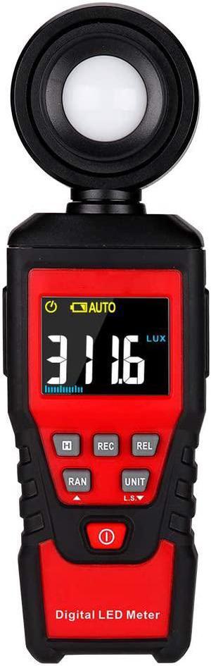 AUTENS Digital Lux Light Meter Lumenmeter Lux/FC Meters Luminometer, 2000 Counts 0-200000 Lux/0-20000FC(0.01lux/0.01FC Resolution) with Auto Manual Range, Max/Min, Data Hold, Backlight