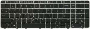 AUTENS Keyboard for HP EliteBook 850 G3, 850 G4, 755 G3, 755 G4 Laptop Silver Frame with Pointer Backlight, US Laptop Keyboard Replacement