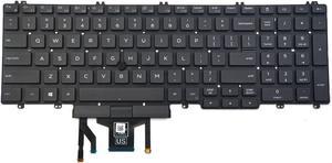 AUTENS Keyboard for Dell Latitude 5500 5501 5510 5511 / Precision 3540 3541 3550 3551 Laptop Backlight No Frame, US Laptop Keyboard Replacement