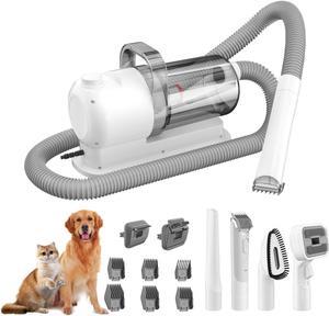 Dog Grooming Vacuum, Pet Vacuum Grooming Kit, 6 in 1 Dog Vacuum for Shedding Grooming, 99% Pet Hair Removal, 2.5L Capacity with 6 Hair Clipper Combs, for Dogs, Cats, Home Cleaning