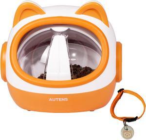 AUTENS RFID Automatic Cat Feeders, Automatic Pet Feeder for Cats and Small Dogs, for Separate Dietary Needs, Prevent Food Stealling with Light Collar Tag