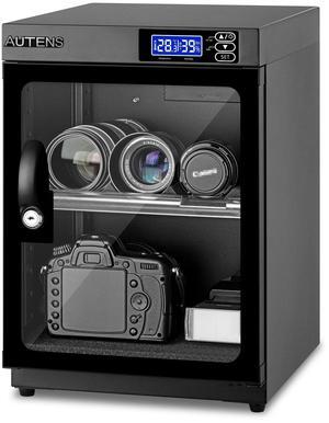AUTENS 30L Dehumidifying Dry Cabinet Box, Digital Control Noiseless and Energy Saving, 2 Layers for DSLR SLR Camera Lens