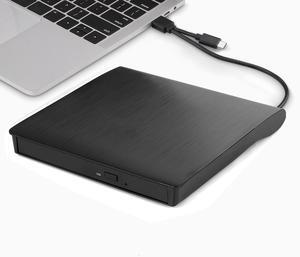 AUTENS External CD DVD Drive USB 3.0 Type-C Portable Slim DVD/CD ROM +/-RW +/-R Optical Drive Player Reader Writer Burner for PC Laptop Computer Windows 11/10/8/7 (Black)