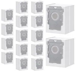 16 Packs Vacuum Bags for iRobot Roomba Clean Bags i, s, j Series, Replacement for i7, i7+, i8, i8+, i3, i3+, i4, i4+, i5, i5+ i6, i6+, j5, j5+, j6, j6+, j7, j7+, j8, j8+, s9, s9+, j9, j9+