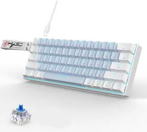 HXSJ Mechanical Gaming Keyboard, RGB Backlit Wired Keyboard, 61 Keys with Multiple Lighting Modes for Windows/Mac/Desktop/Laptops/PC, Blue Switch (White Blue) HXSJ Mechanical Gaming Keyboard, RGB Backlit Wired Keyboard, 61 Keys with Multiple Lighting Modes for Windows/Mac/Desktop/Laptops/PC, Blue Switch (White Blue)