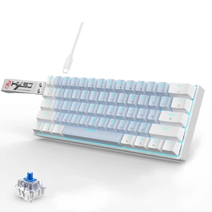 HXSJ Mechanical Gaming Keyboard, RGB Backlit Wired Keyboard, 61 Keys with Multiple Lighting Modes for Windows/Mac/Desktop/Laptops/PC, Blue Switch (White Blue) HXSJ Mechanical Gaming Keyboard, RGB Backlit Wired Keyboard, 61 Keys with Multiple Lighting Modes for Windows/Mac/Desktop/Laptops/PC, Blue Switch (White Blue)