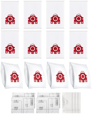 12 Packs 3D Airclean Bags Compatible for Miele 3D FJM Vacuum Cleaner Bags FJM Dustbags, for Complete C1, Compact C1, Compact C2, S6, S4, S700 S500 S300 S200 Series with 4 Set Filters 12 Packs 3D Airclean Bags Compatible for Miele 3D FJM Vacuum Cleaner Bags FJM Dustbags, for Complete C1, Compact C1, Compact C2, S6, S4, S700 S500 S300 S200 Series with 4 Set Filters