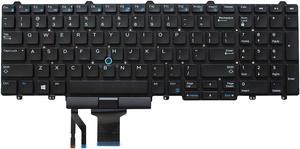 AUTENS Keyboard for Dell Latitude E5550 E5570 5550 5580 5590 5591 / Precision 3510 3520 7510 7520 7710 7720 Laptop with Pointer No Frame (No Backlight), US Laptop Keyboard Replacement