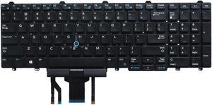 AUTENS Keyboard for Dell Latitude E5550 E5570 5550 5580 5590 5591 / Precision 3510 3520 7510 7520 7710 7720 Laptop with Pointer No Frame (Backlight), US Laptop Keyboard Replacement