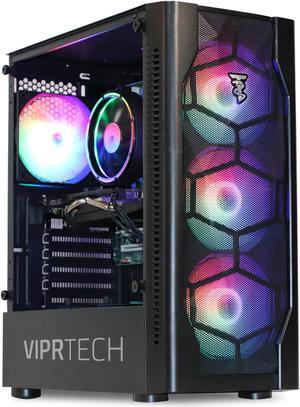 ViprTech  Entry Level Gaming PC Computer - Intel i5 3.40Ghz, NVIDIA GTX 650, 8GB RAM, 1TB HDD, WiFi, RGB, Windows 10 Pro, 1 Year Warranty