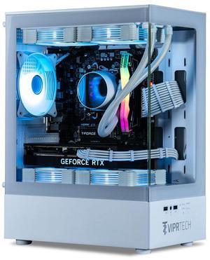 ViprTech Reaper 2.0 Liquid-Cooled PC - AMD Ryzen 7 8700F (5.0Ghz Turbo), RTX 4060 Ti 8GB, 32GB DDR5 6400, 1TB NVMe SSD, VR-Ready, Streaming, RGB, Windows 11, Gaming Desktop Computer, White