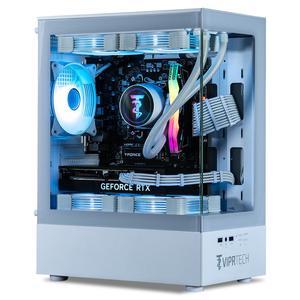 ViprTech Reaper 2.5 Liquid-Cooled PC - AMD Ryzen 7 8700F (5.0Ghz Turbo), AMD RX 7800 XT 16GB, 32GB DDR5 6400, 2TB NVMe SSD, VR-Ready, Streaming, RGB, Windows 11, Gaming Desktop Computer, White