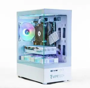 ViprTech Stryker 1.0 Gaming PC - AMD Ryzen 7 (4.1GHz Turbo), AMD RX 580 8GB, 32GB DDR4 3200, 1TB NVMe SSD, WiFi BT, Win 11 Pro, RGB, Desktop Computer Prebuilt, White