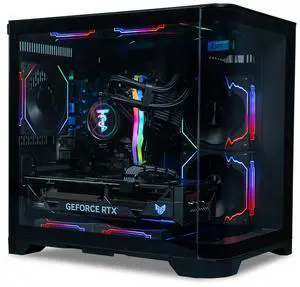ViprTech Reaper 3.0 Liquid-Cooled PC - AMD Ryzen 7 7700 (5.3Ghz Turbo), RTX 4070 Super 12GB, 32GB DDR5 6400, 2TB NVMe SSD, VR-Ready, Streaming, RGB, Windows 11, Gaming Desktop Computer, Black