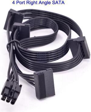 PCIe 6Pin Male to 4 SATA Power Supply Cable for Seasonic Focus Plus Platinum FOCUS+ Series 850PX 750PX 650PX 550PX PSU