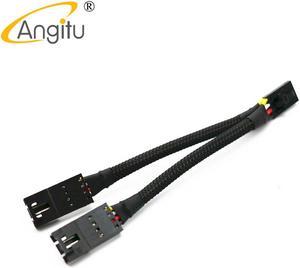 Angitu Corsair RGB 4pin Fan Hub Splitter Adapter Cable For Corsair RGB Hub, Lighting Node Core-10cm