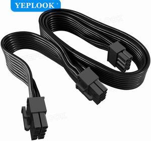 8Pin Male to Dual PCIe 8Pin (6+2) Male PCIe GPU 2 in 1 Splitter Power Cable for Corsair CoolerMaster Thermaltake Modular Power