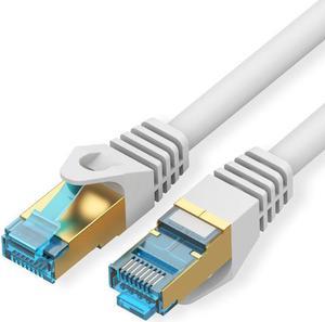 Cat7 Ethernet Cable RJ45 Gigabit Network Lan Cable 10Gbps SSTP rj45 Patch Cord for PC Router Laptop Cable Ethernet(Gray 2.46ft)