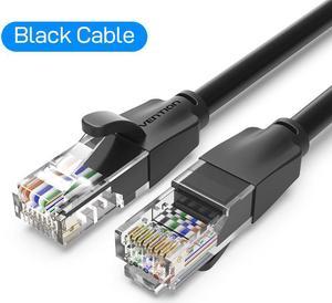 Ethernet Cable Cat 6 Network Cable 4 Twisted Pair Patch Cord Internet UTP Cat6 Lan Cable for Laptop Router Ethernet RJ45(Black 3.28ft)