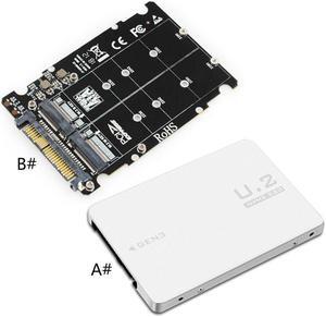 M.2 SSD to U.2 Adapter 2 in 1 M.2 NVMe SATA Bus SSD to PCI e U.2 SFF 8639 PCIe M2 Adapter Converter for Desktop Computers