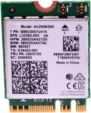 AX200NGW 802.11ac 802.11ax 2.4Gbps Wireless M2 NGFF Mini PCI e WiFi Adapter+ Bluetooth 5.0 WLAN Card for Intel Wi Fi 6 AX200