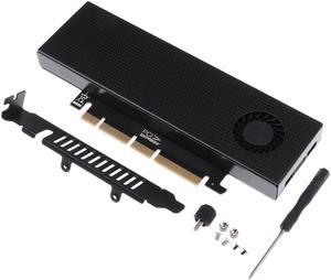 Cooler Heatsinks with Fan Dual M2 SSD NVME /SATA to PCIe x4 Adapter Card