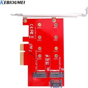Expansion Card Dual Interface Card M.2 M2 SSD PCI Express 3.0 NGFF TO PCIE Adapter M Key B Key 2230 2242 2260 2280
