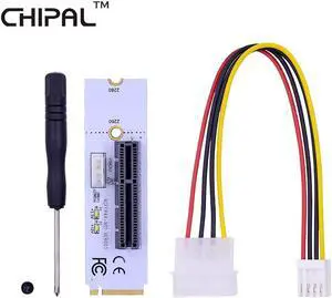 High Speed PCI E 4X to NGFF M.2 Riser Card M2 M Key to PCIE X4 Adapter with LED Voltage indicator for BTC LTC ETH Miner