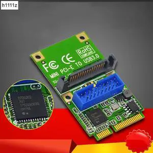 Mini PCI E USB Card MINI PCI Express to USB3.0 Adapter 19Pin Header to USB3.0 5Gb SATA Power Half High Full High Suitable for PC