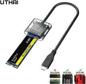 M2 SSD Box SATA Box M.2 To Type-C SSD Adapter For NGFF SATA M/B Key SSD Disk Box Transparent Hard Disk Box
