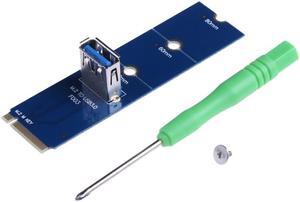 NGFF M.2 to USB 3.0 PCI E Riser Card M2 M Key Motherboard to USB3.0 Extender Raiser Adapter for 2242/2260/2280 for BTC Mining