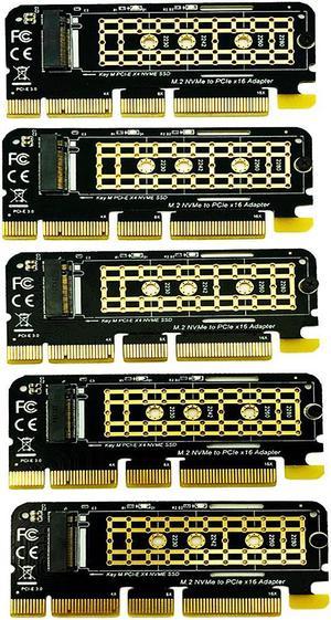 5PCS M.2 NVME Adapter M.2 M2 NVME PCIE to M2 Adapter PCI Express X16 X8 X4 Raiser SSD M.2 PCI-E Expansion Card for 2230-2280 SSD