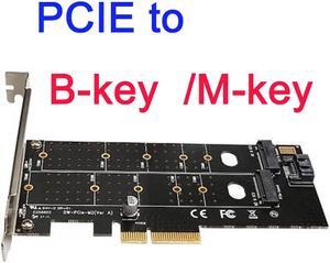Dual use M.2 PCIe Adapter M2 SSD NVME M Key SATA based B Key to PCI e Controller Converter Card Support 2210 2280 2260 2242 2230