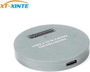 M2 NVME SSD Adapter Aluminum USB3.1 Type C to PCI E SSD M.2 External SSD Enclosure Mobile Adapter Box(black)
