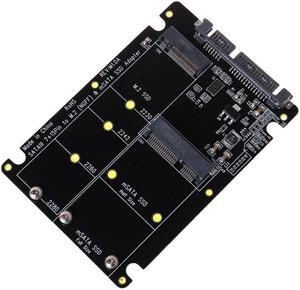 2 In 1 NGFF M.2 B+M Mini PCI E or mSATA SSD to SATA III Network Card Extend adapter for Full Msata SSD/ 2230/2242/2260/22x80 M2