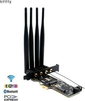 PC Wifi Adapter NGFF M.2 Key B and Key A to PCIe X1 Network Card with SIM Card Slot 5dBi WiFi Antenna for 3G/4G Module WiFi Card