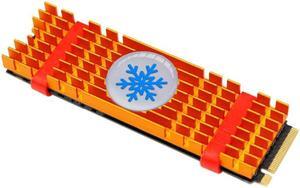 Aluminium Alloy PCIe NVMe M.2 2280 SSD Heatsinks Radiator Laptop PC Memory Cooling Fan Gold m2 ssd drive