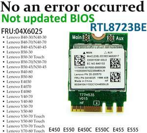 Realtek RTL8723BE 300Mbps 802.11n M2 NGFF Wireless Card Mini PCI E WiFi Adapter + Bluetooth 4.0 for Lenovo E450 E550 E555 Y50