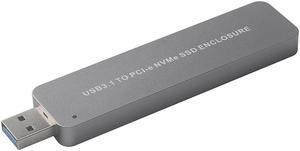 M.2 NVME to USB 3.0 Adapter M2 NGFF PCIE SSD Adapter Card Portable Hard Drive Enclosure Plug & Play
