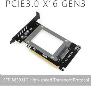 PCIE X16 U.2 SFF 8639 Expansion Card U2X16 Pci express 3.0 X16 to U.2 NVMe PCIe SSD PCI e to Card m2 NGFF 2.5 "SSD