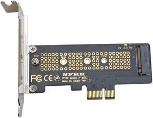 NVMe PCIe M.2 NGFF SSD to PCIe x1 Adapter Card PCIe x1 to M.2 Card with Bracket PCI E M.2 Adapter for 2230 2240 2260 2280 SSD M2