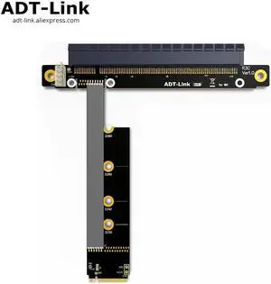 M.2 NVMe To PCIe 16x Riser X11050ti 1060ti 1080ti RX580 Graphics Card Extender M2 x16 PCI e For NVIDIA AMD A N Card Btc Miner(1.14ft)