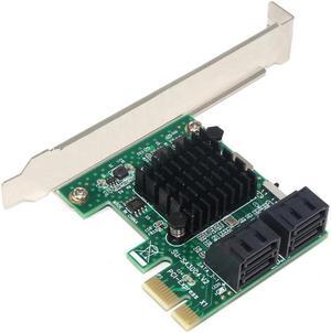 PCI Express Sata Controller 4 Port 6G PCI-E to SATA3.0 Expansion Miner Adapter Card SSD IPFS Mining Controller Adapter Card