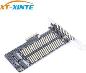 2 In 1 M2 Hard Disk Adapter Expansion Cards for NVME for NGFF Protocol SSD M key/B key 2230 22110 SSD Pcie x4