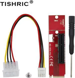 NGFF M.2 Key M2 To PCIE 4x 1x Slot PCIE Adapter Multiplier For BTC Miner Machine Riser Converter Red Male To Female Card
