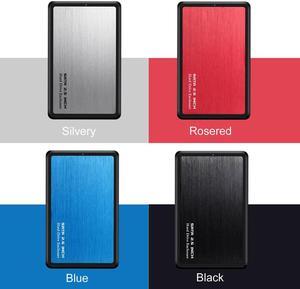 2.5inch USB 3.0 SATA Hd Box HDD Drive External HDD Enclosure black Case Tool Free 5 Gbps Support UASP for SSD/ 2TB Hard Disk(Silver)