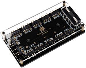 RGB HUB for ASUS Motherboard AURA 5V 3-pin RGB Interface 1-12 Ways Fan Controller Dimming HUB Supports ASUS MSI RGB Fan RGB LEDS(4 PIN)
