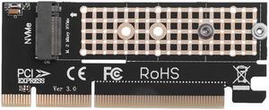 M.2 NVM SSD to PCI E 3.0 16x M Key Port NVMe Adapter HDD Extender Expansion Card Connector Extender Converter Board for M2 NVMe