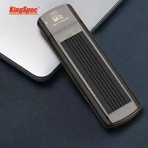 KingSpec NVME M.2 PCIe SSD Enclosure Case Type C 3.1 GEN2 10Gbps SSD Mobile Hard Disk Drive Box External Enclosure for M2 SSD