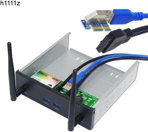 Wireless Network Card Front Antenna USB PCI-E 1x to 2Port USB 3.0 Card 5.25" Floppy Bay Front Panel USB Hub Wireless Adapter